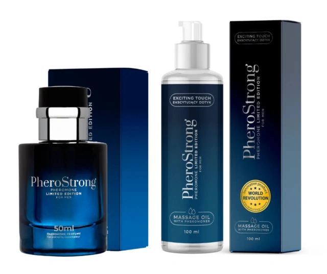 PheroStrong Limited Edition for Men Perfumy 50 ml + Olejek do ciała 100 ml ZESTAW